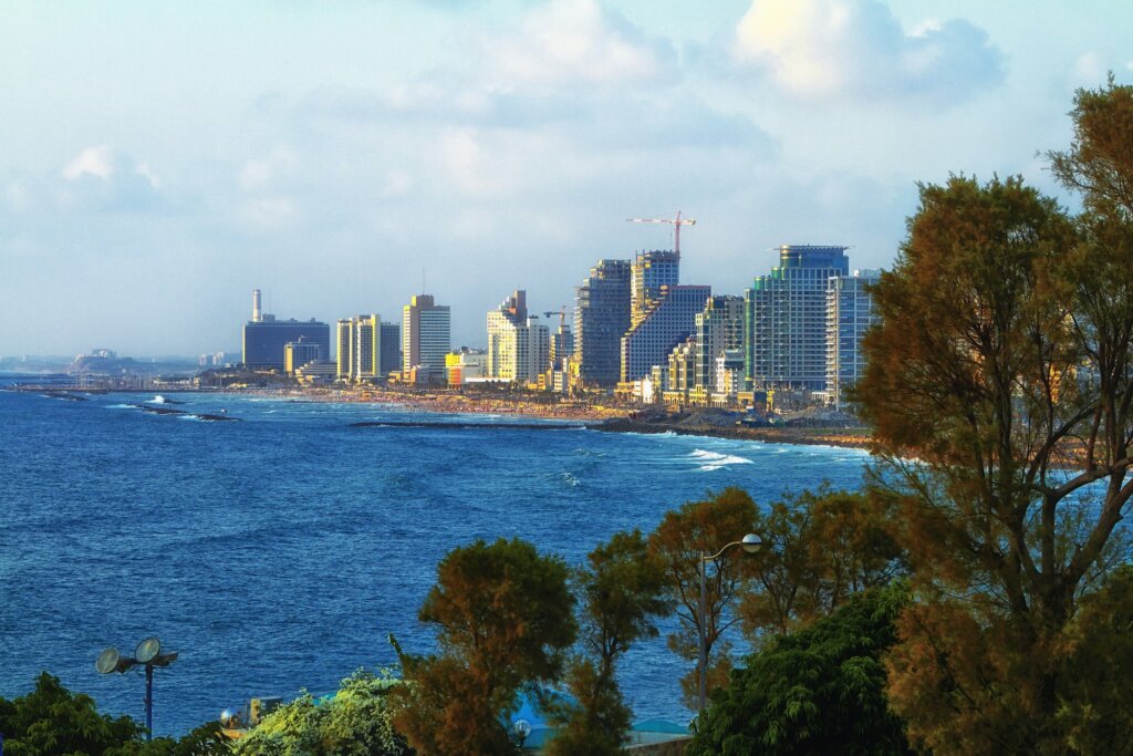 Panorama of Tel Aviv summer July